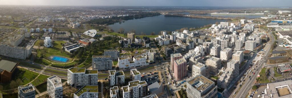 Vue aérienne d'un programme immobilier à Bordeaux