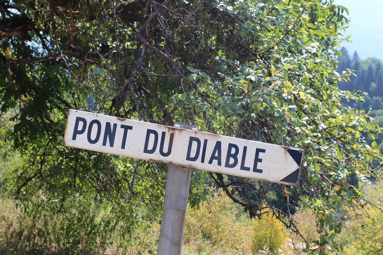 Panneau pont du diable