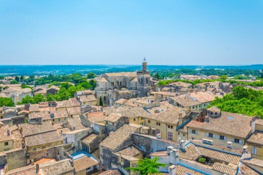 Vue aérienne d’Uzès