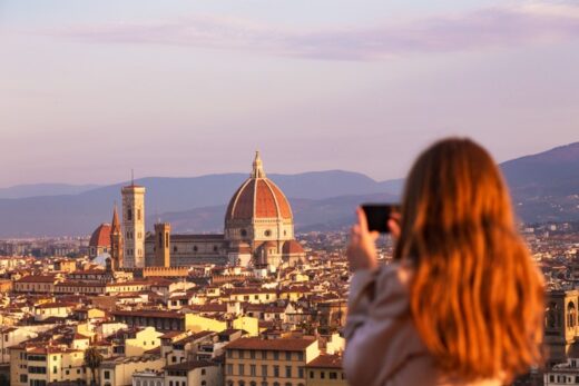 Touriste à Florence