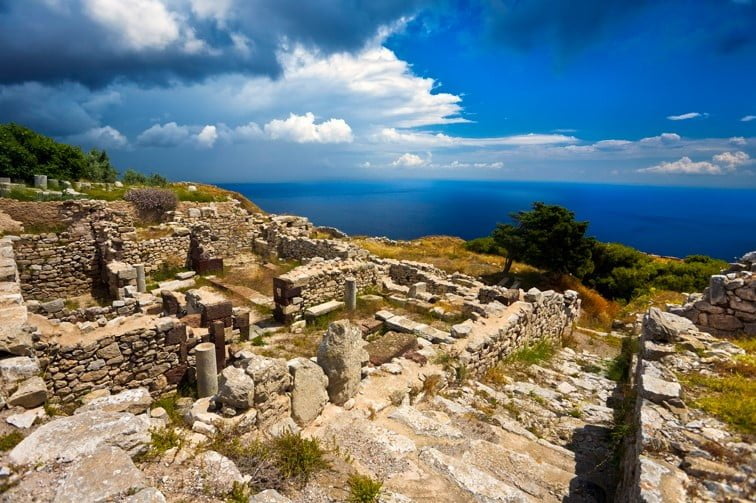 Cité Antique De Théra à Santorin