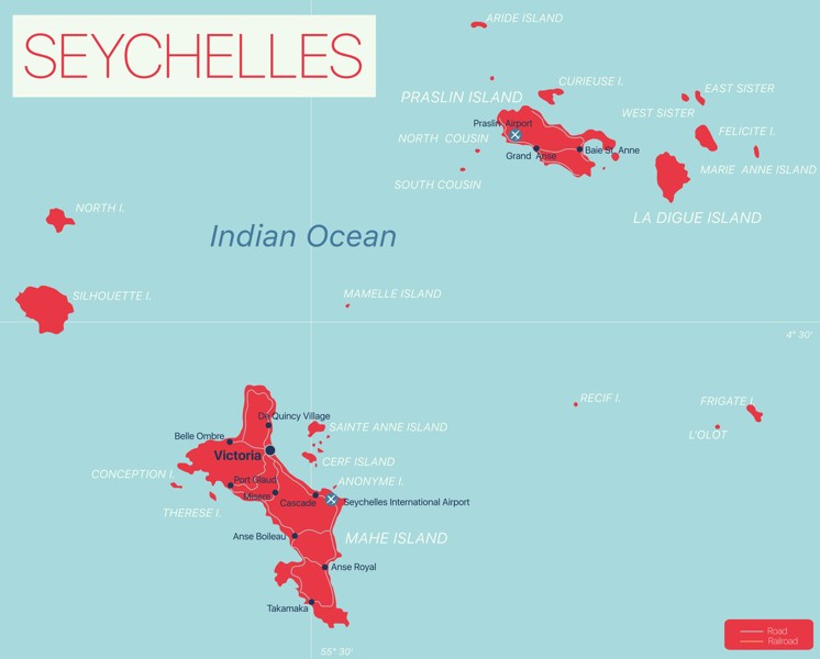 Carte Des Seychelles