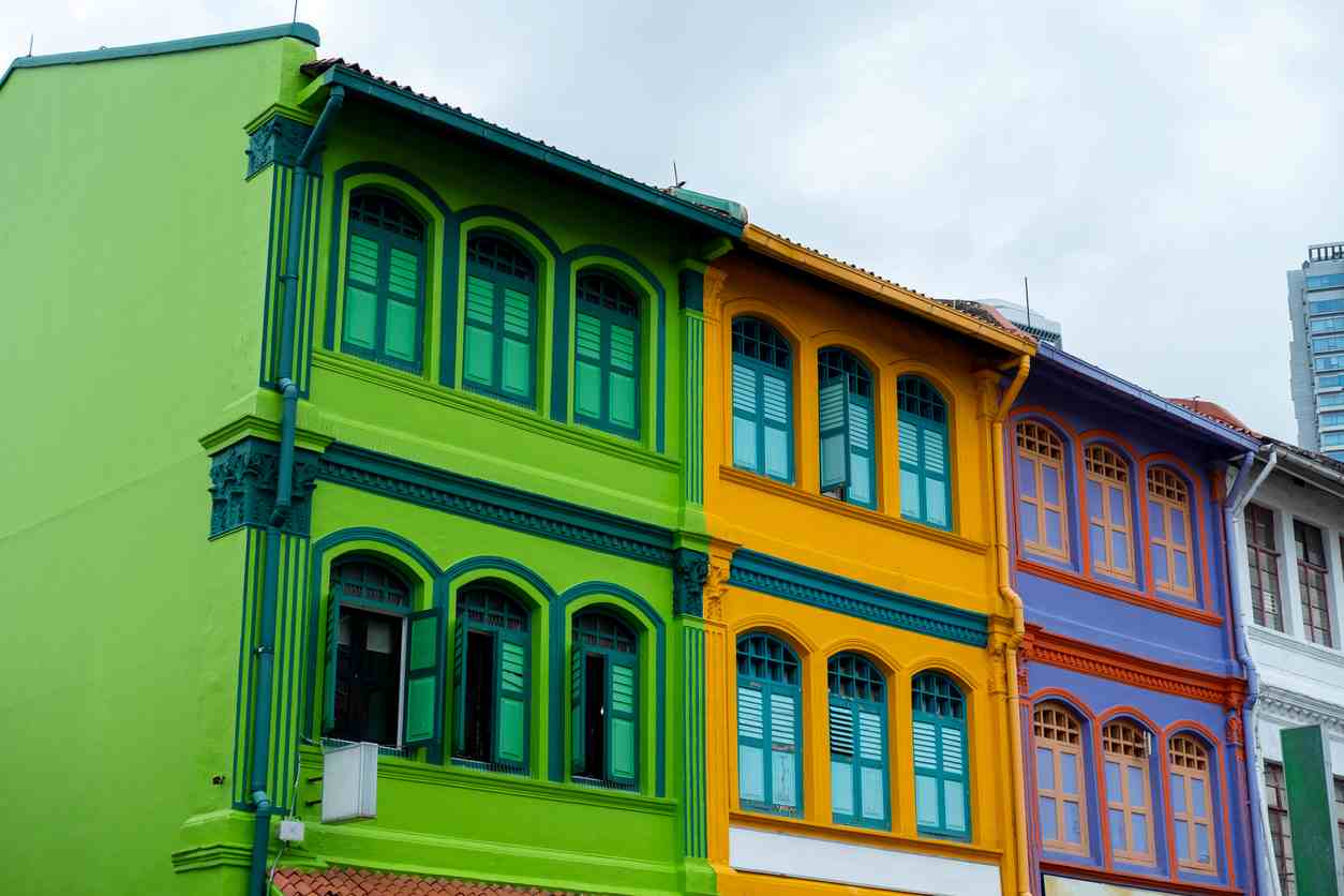 Bâtiment coloré à Haji Lane