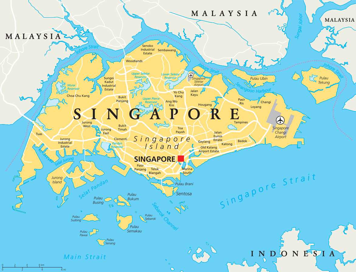 Carte Singapour